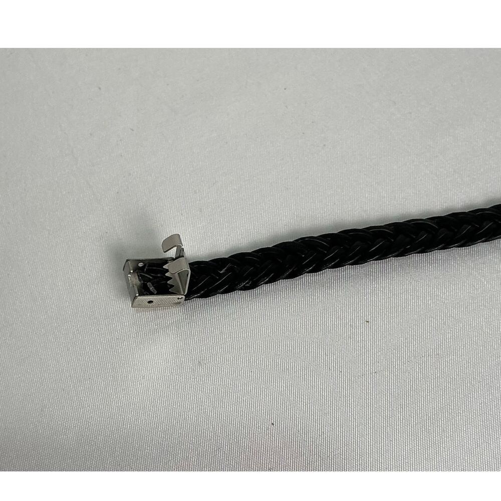 Louis Vuitton Monogram Canvas Adjustable Black Leather Bracelet - Picture 6 of 9